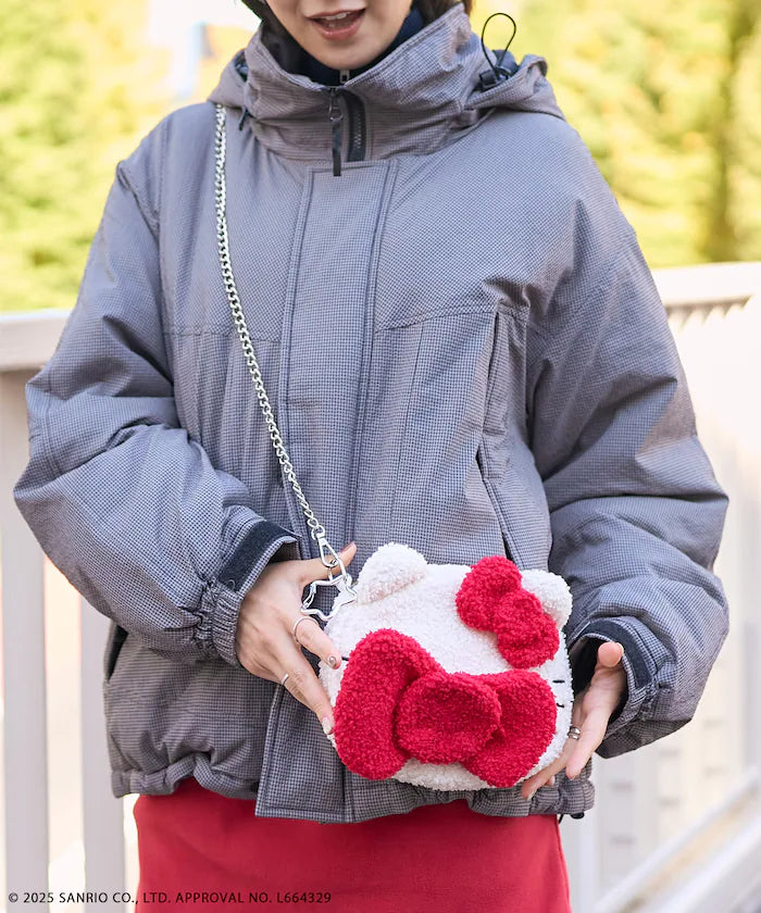 Hello Kitty Fuzzy Pouch Chain Bag