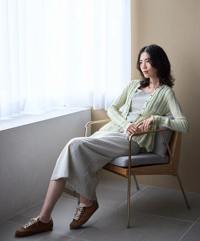 Japan Made Whole Garment Peplum Cardigan