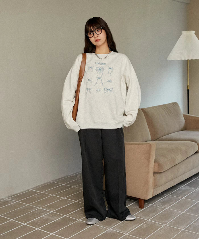 Ribbon Embroidery Crew Sweat Limited Edition