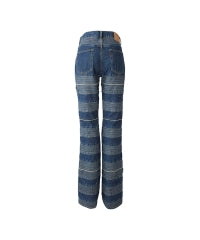 Scratch Flare Denim Pants