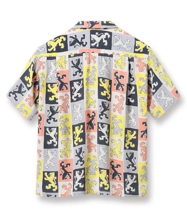 HIGH DENSITY RAYON OPEN SHIRT “LION RAMPANT”