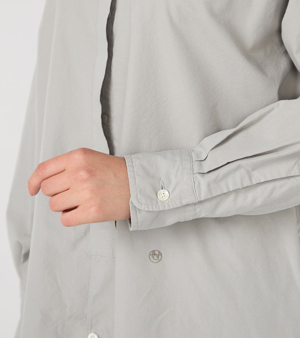 Band Collar Wind Shirt Dress