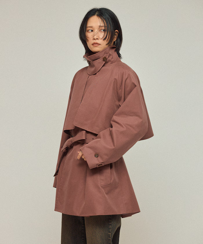 Mid-length T/C Chambray Trench Coat