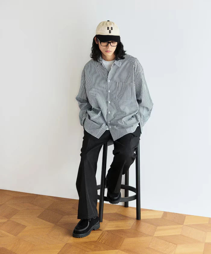 <New Color Added> Relaxed Fit Broad Shirt / Regular Collar / Long Sleeve