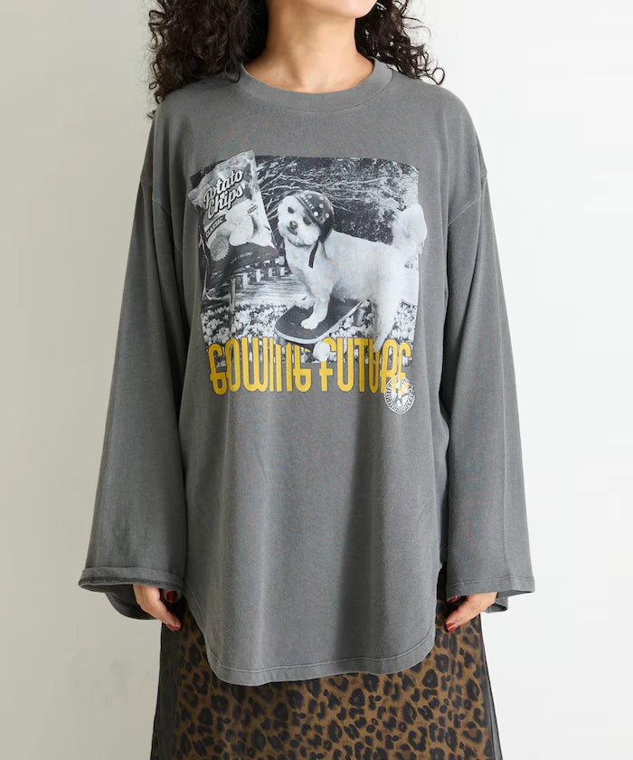Dog Photo Print Long Sleeve T