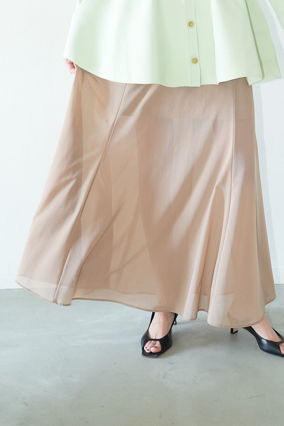 SHEER FLARE MERMAID SKIRT