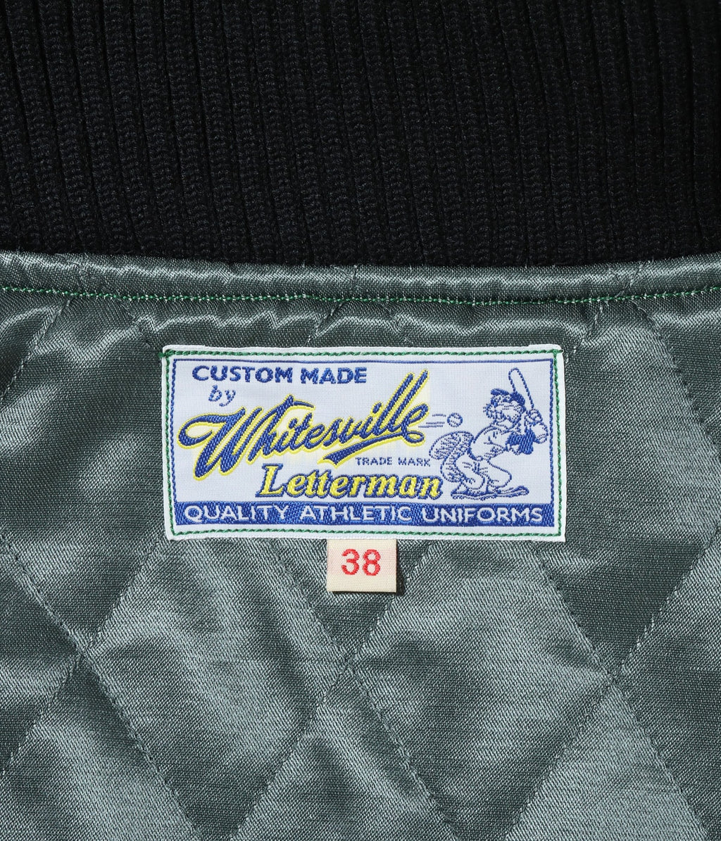 30oz. WOOL MELTON AWARD JACKET “CRANK BUSTERS” (GREEN)