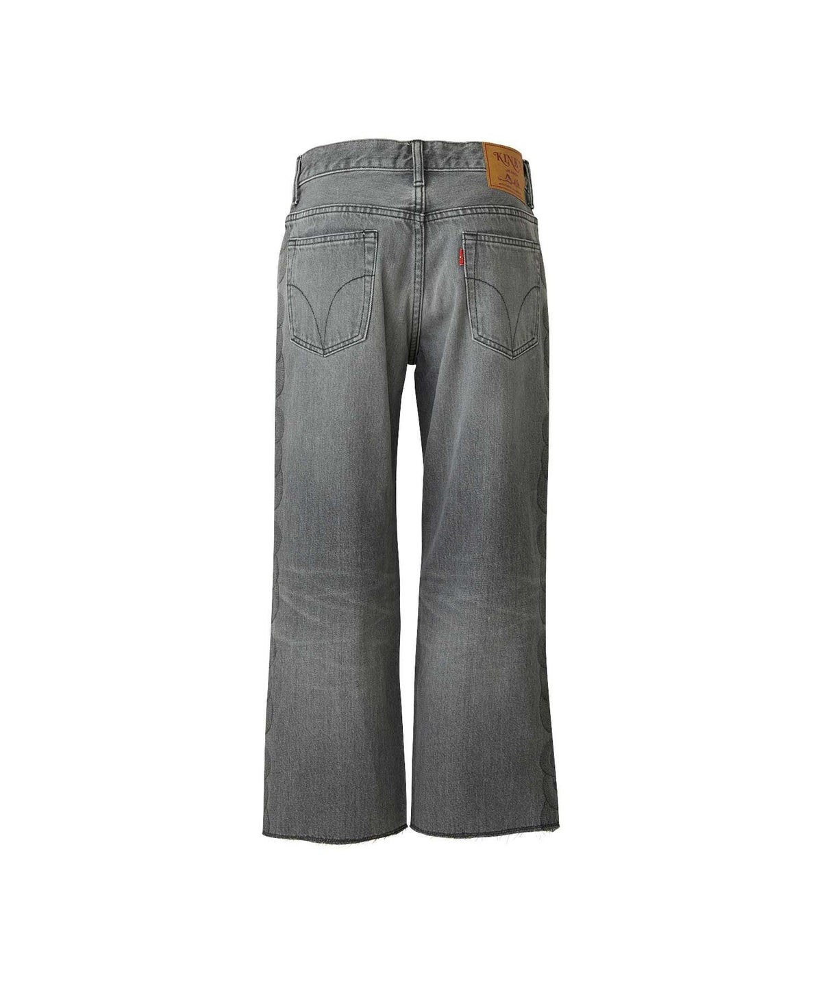 Snake Loop 8 Length Crushed Denim Pants