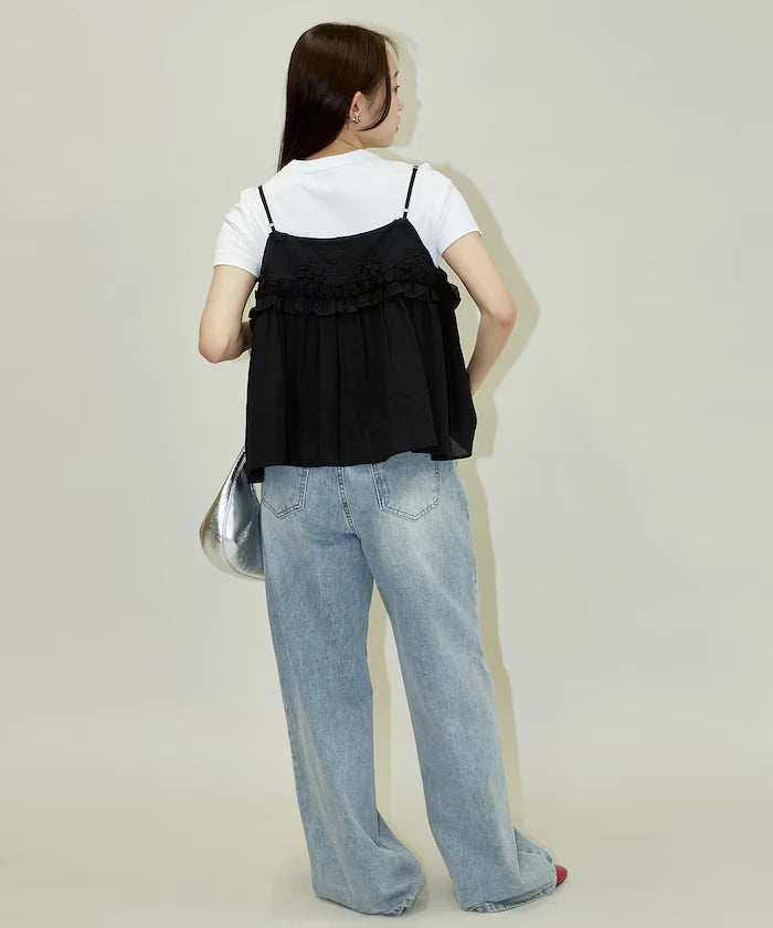 Floral Embroidery Detail Camisole Bustier Limited Edition
