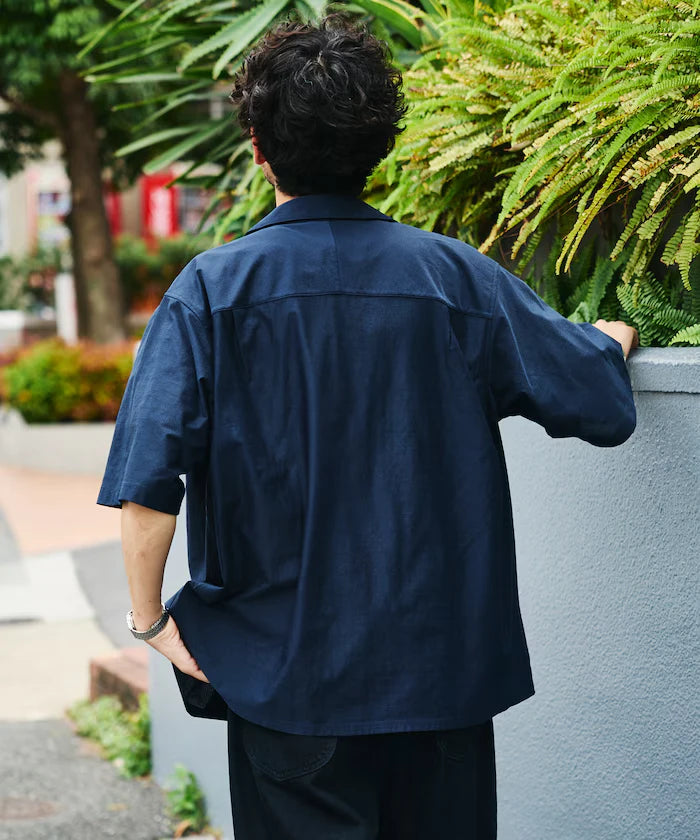 Open Collar Short Sleeve Shirt & Easy Shorts Travel Setup Fabric by SOLOTEX(R)