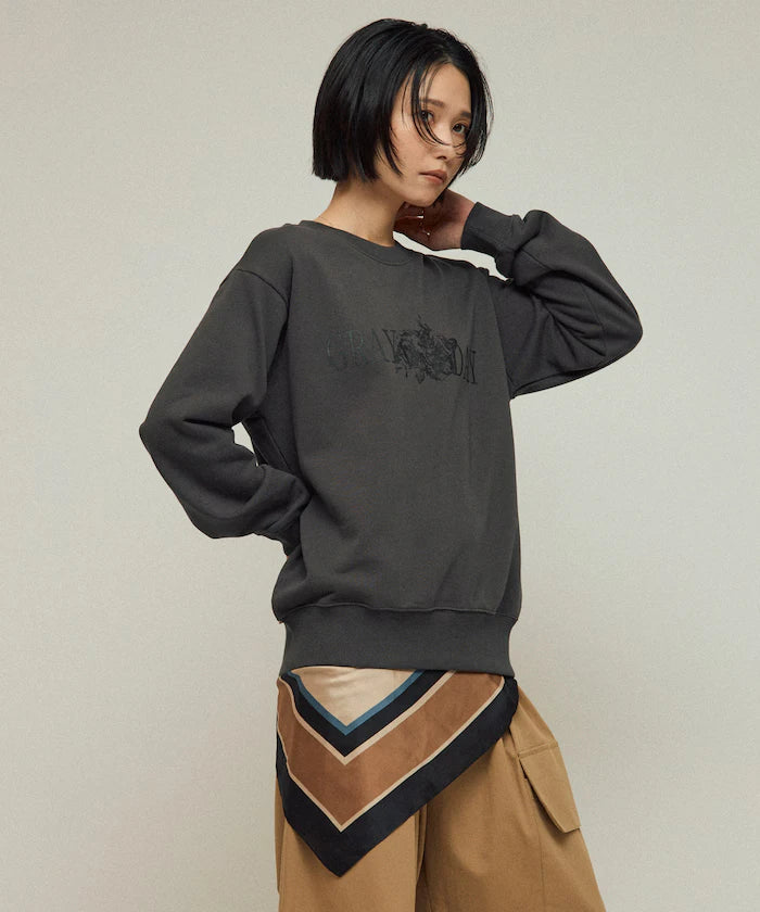Organic Cotton Animal Logo Print Sweat / CAT / Relaxed Fit / French Terry Sweat