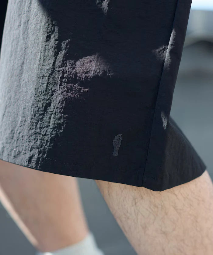 Nylon Sleek Water Length Baggy Shorts