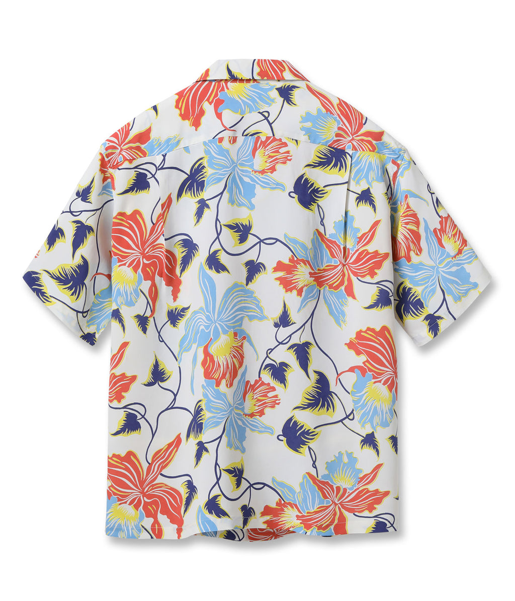 RAYON HAWAIIAN SHIRT “CATTLEYA ORCHID”