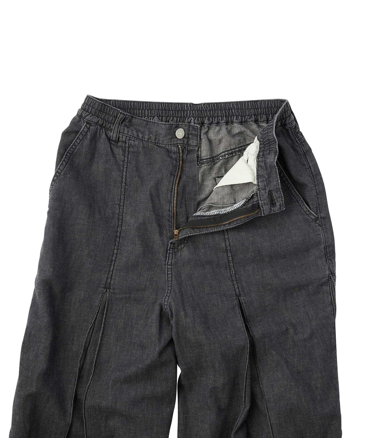 Cotton Linen Denim Tuck Pants