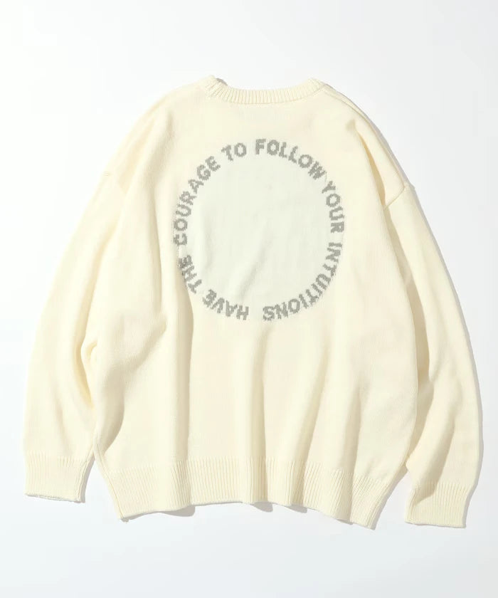 Sweat-like Lettered Knit / Jacquard Knit