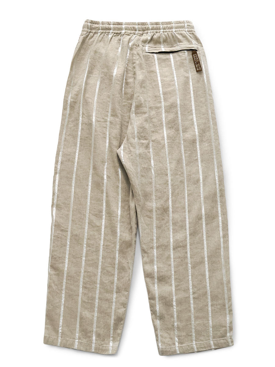 Linen Glitter Frill Stripe Easy...