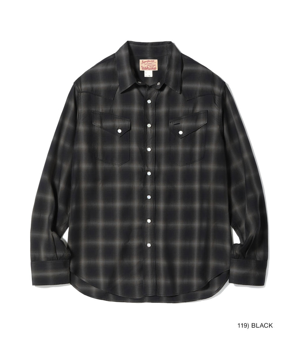 Ombre Check Western Shirt
