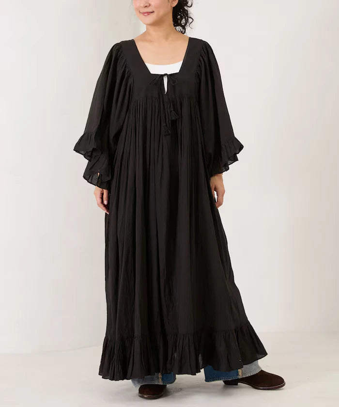 India Square Neck Frilled Dress