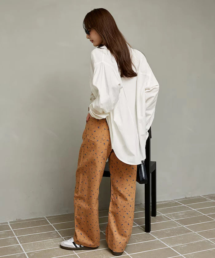 Floral Print Curved Pants Limited Edition