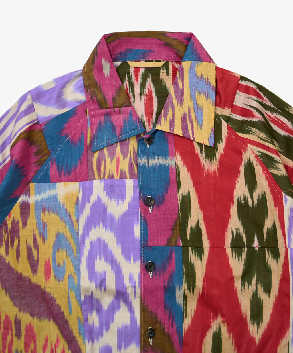 big pocket overshirt thai silk three