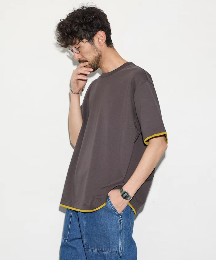 Relaxed Fit Reversible Cardboard Short Sleeve T-Shirt / Color Design