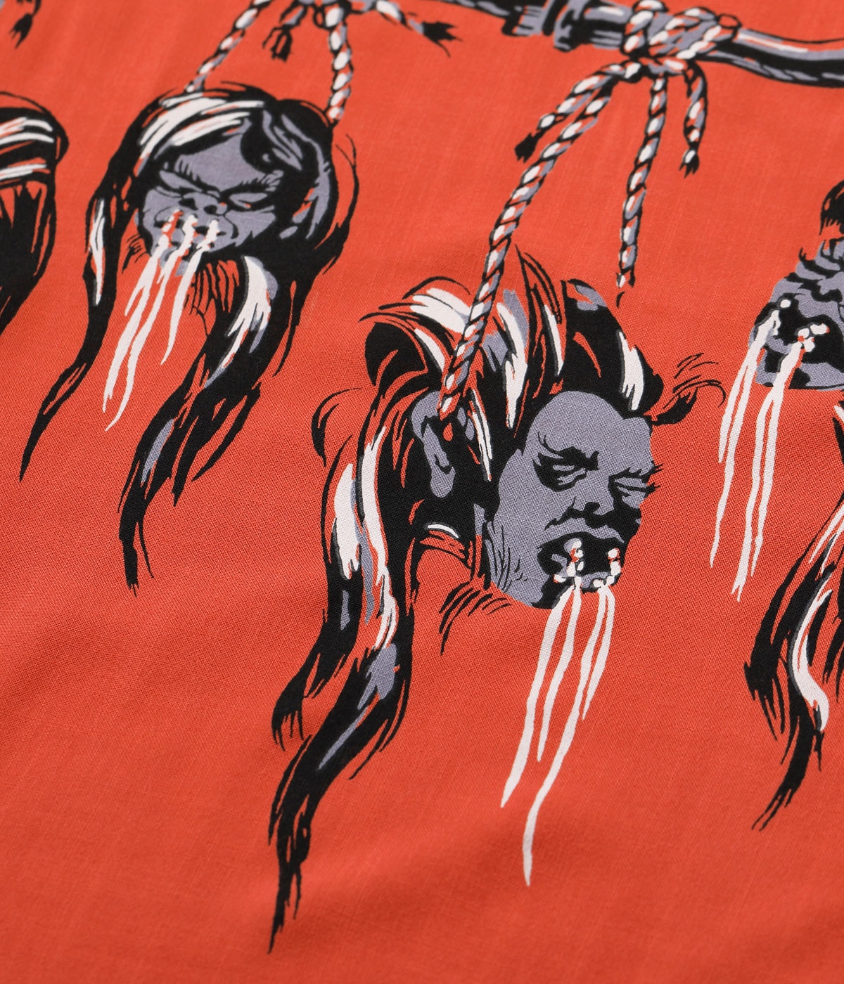 Hopsack Rayon Pullover Shirt "Shrunken Head"