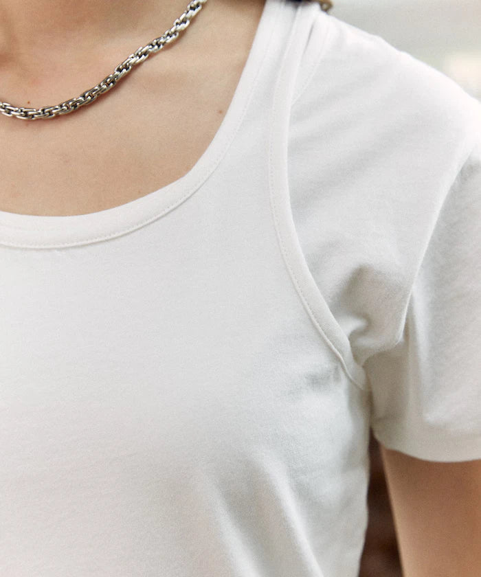 <Set Item> Tank Top Layered T-Shirt Limited Edition