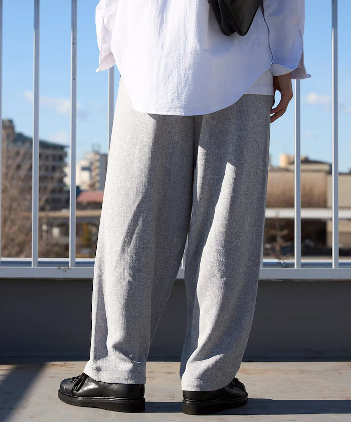 Dry Touch Summer Tweed Spindle Easy Wide Pants