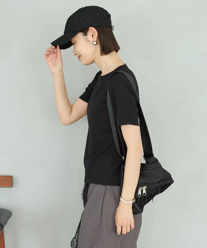 Lace Applique Cotton Modal T-Shirt