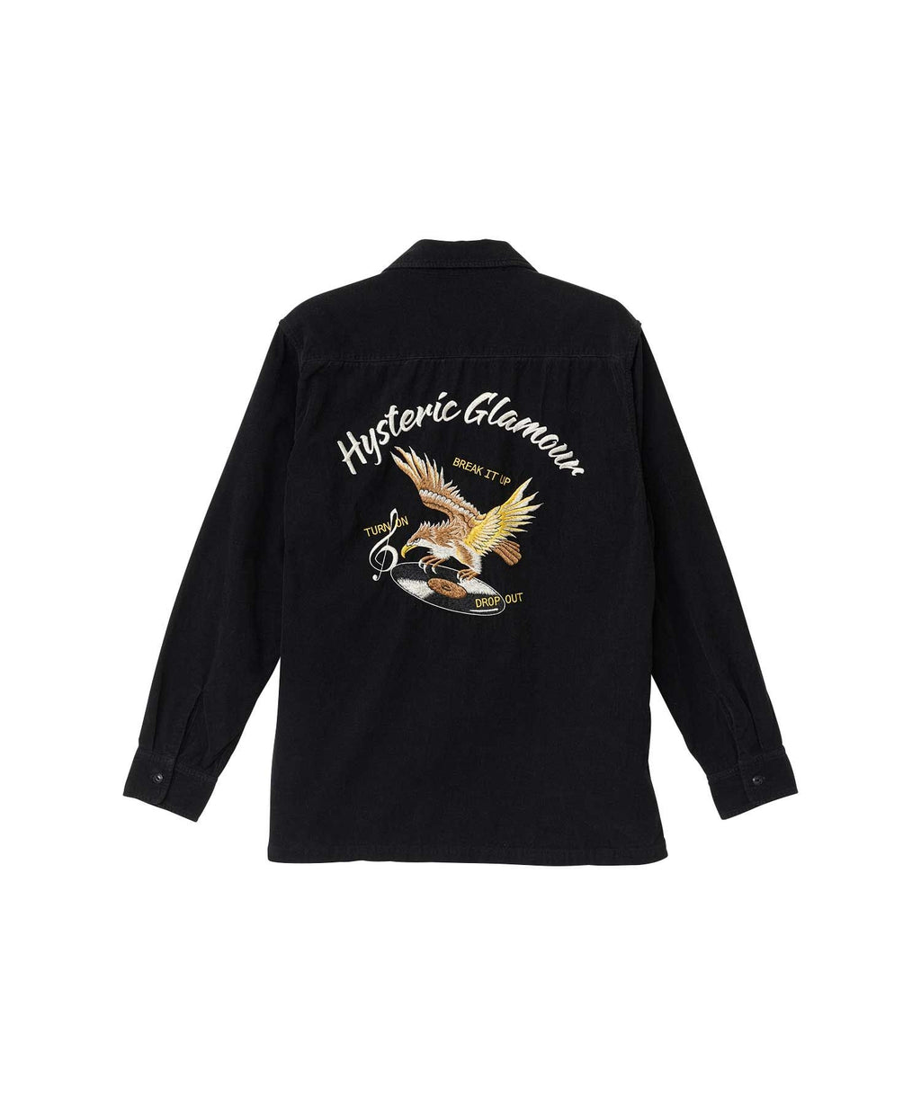 BREAK IT UP Embroidered Open Collar Shirt