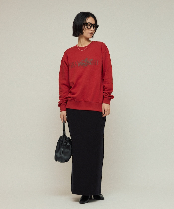 Organic Cotton Animal Logo Print Sweat / CAT / Relaxed Fit / French Terry Sweat
