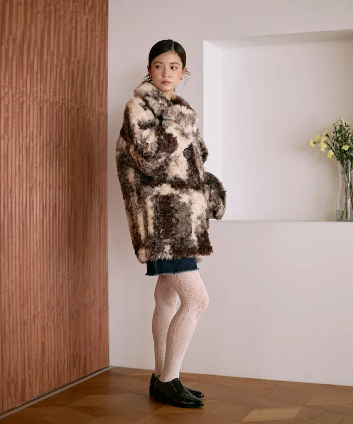 Fake Fur Mid-Length Coat / Fur Coat