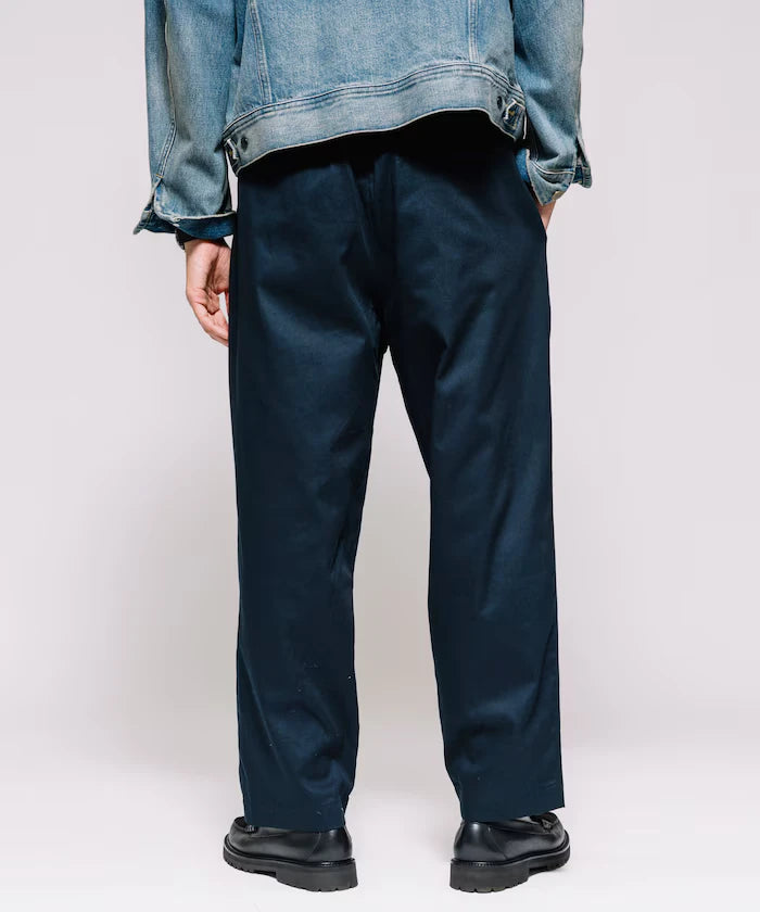 Wide Silhouette Drawstring Chino Pants / Tapered Silhouette Easy Chino Pants