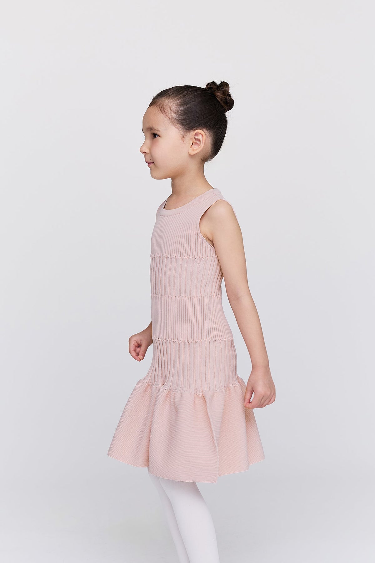 SOFT FLUTED KID SLEEVELESS DRESS