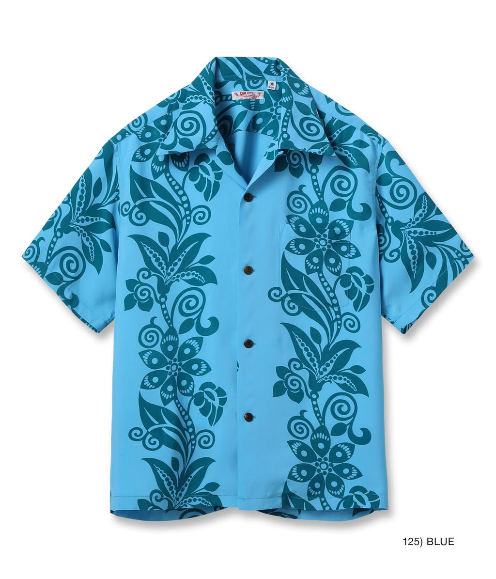 Rayon Hawaiian Shirt Pictograph Flower