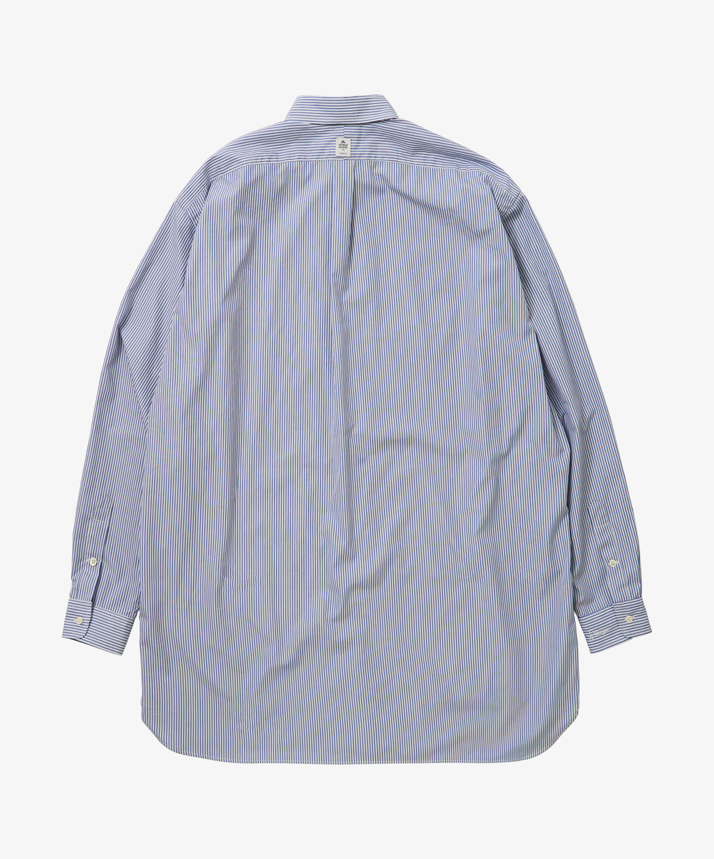 wide shirt with pocket thomas mason stripe long
