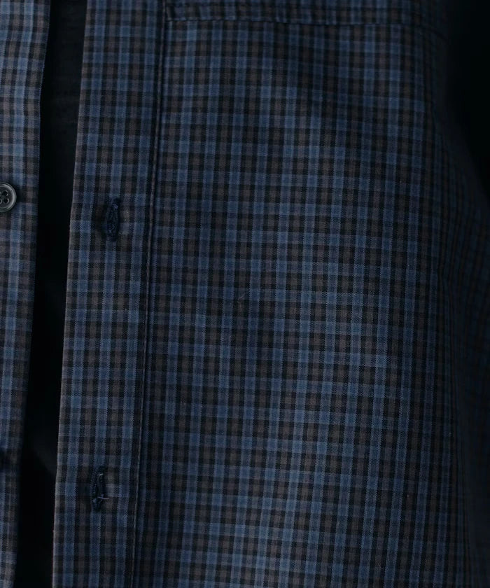 Hem Code Switch Short Length Long Sleeve Shirt