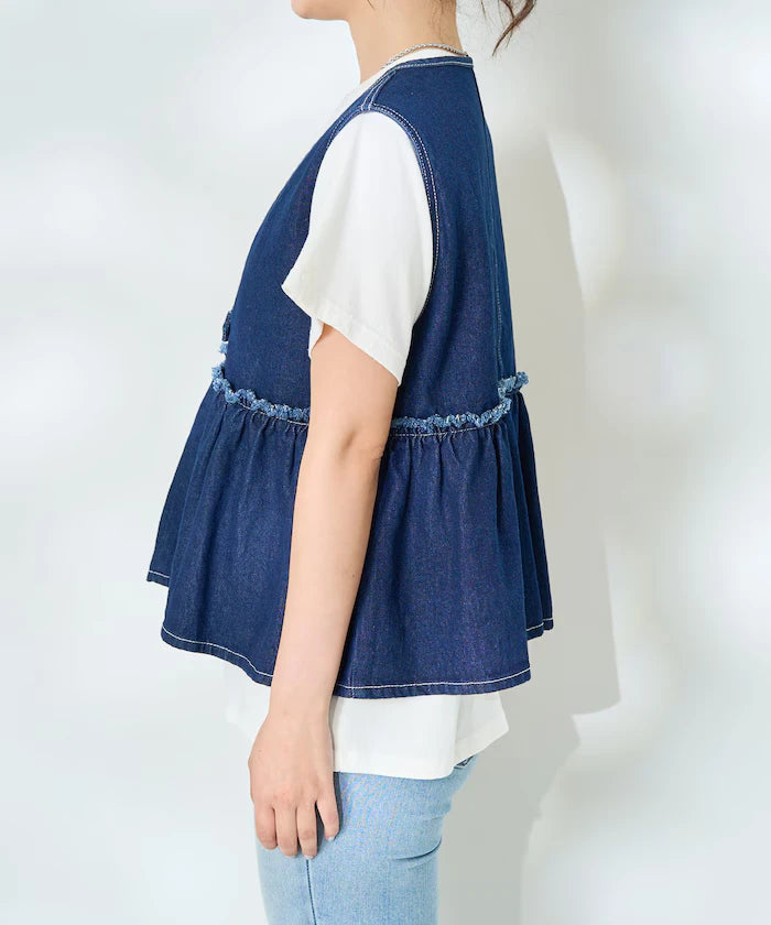 Peplum Gathered Vest <Set Up Compatible>