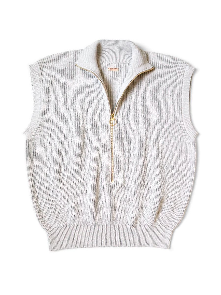 5G Cable Knit Half-Zip Vest