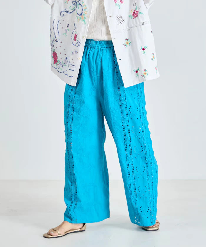 Cutwork Embroidered Easy Pants