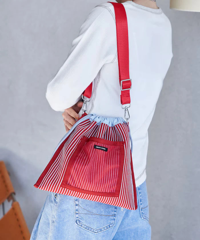 Multiway Color Knit Frill Shoulder Bag