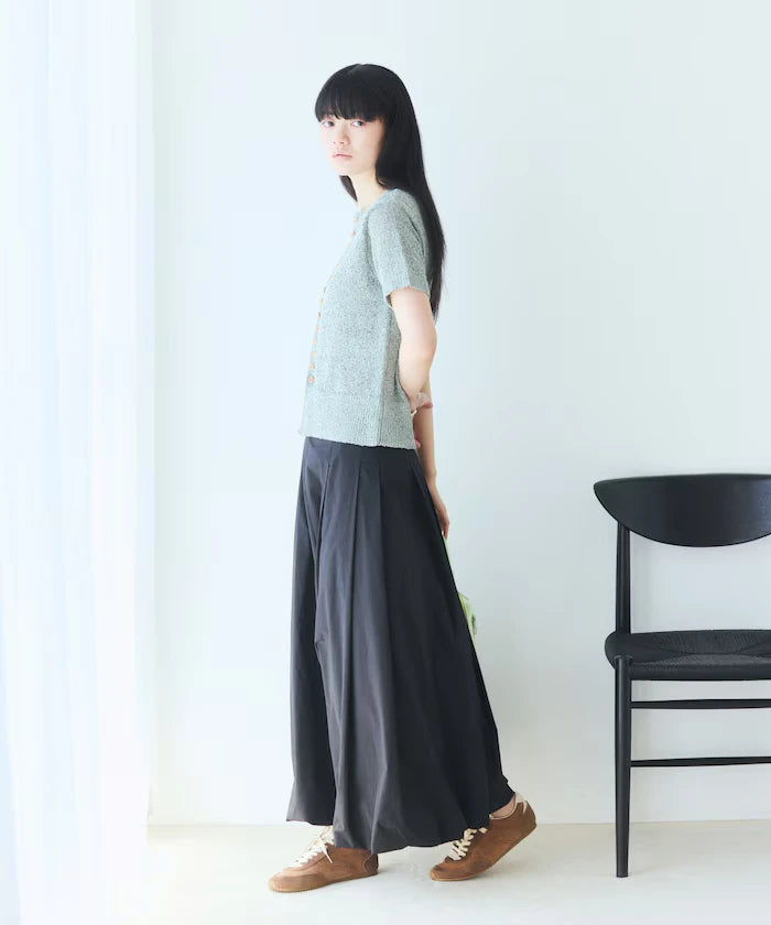 Wood Button Boucle Cardigan