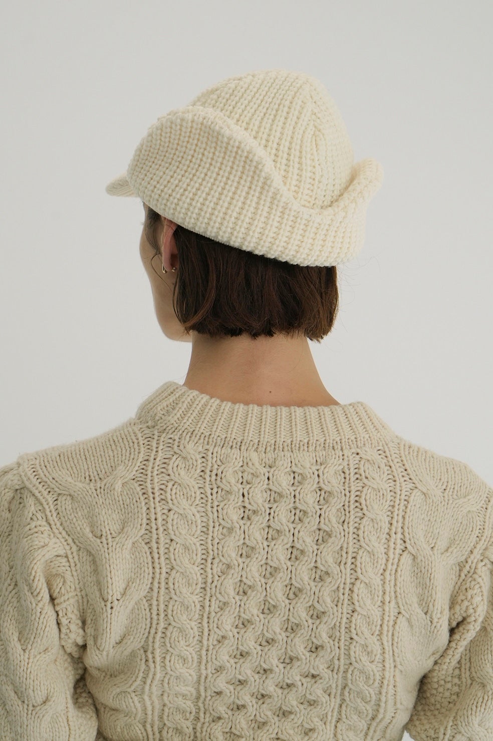 KIJIMA TAKAYUKI &times;CLANE WOOL KNIT EAR CAP