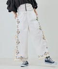 India Scallop Floral Embroidery Pants