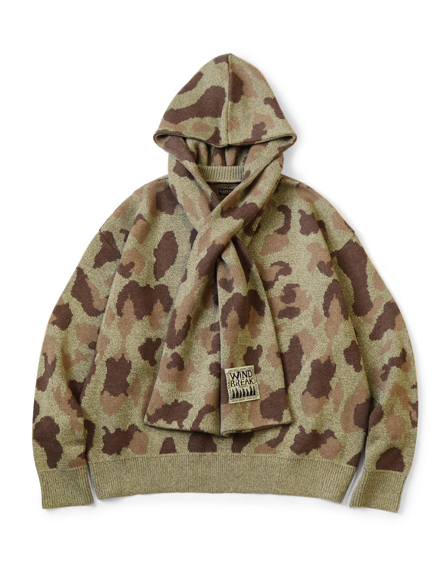 5G Camouflage Knit KESA Hood Sweater