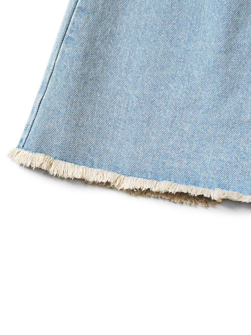 13oz Denim High Waist Maxi Skirt (Processed)