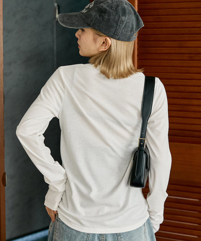 Layered-style V-neck cardigan limited edition