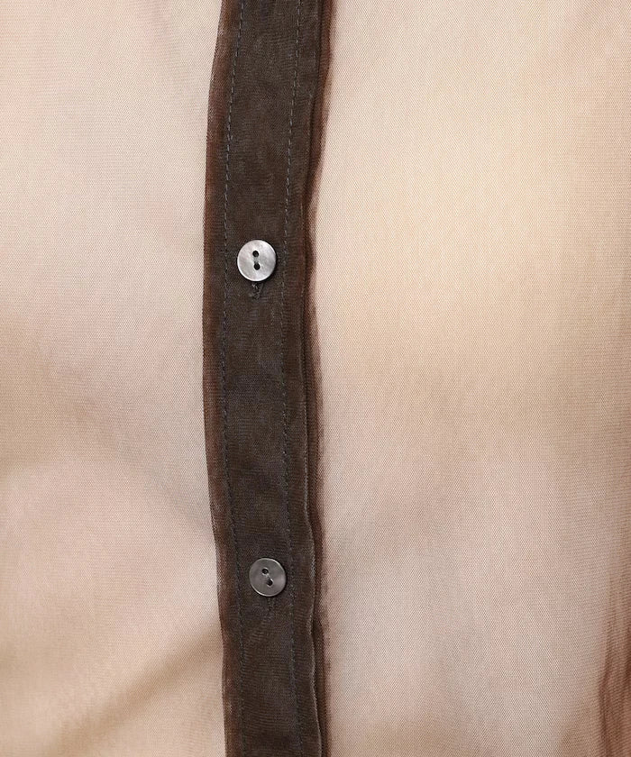 Tulle Layered Bicolor Shirt [Limited Edition]