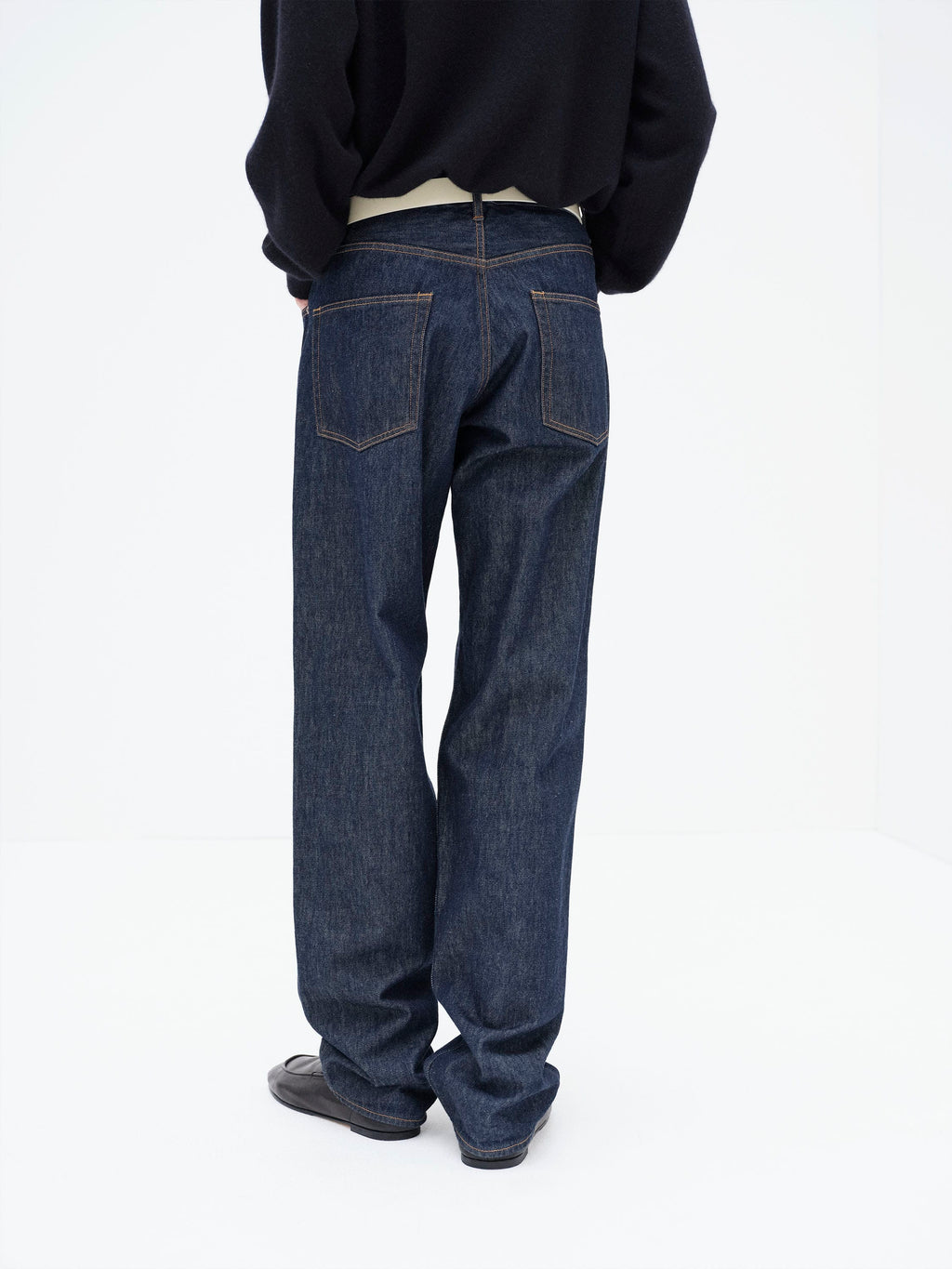 HARD TWIST DENIM WIDE PANTS
