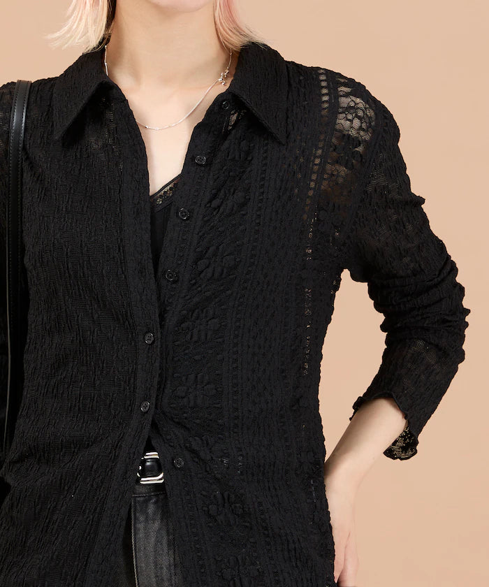 Floral Cut Lace Shirt